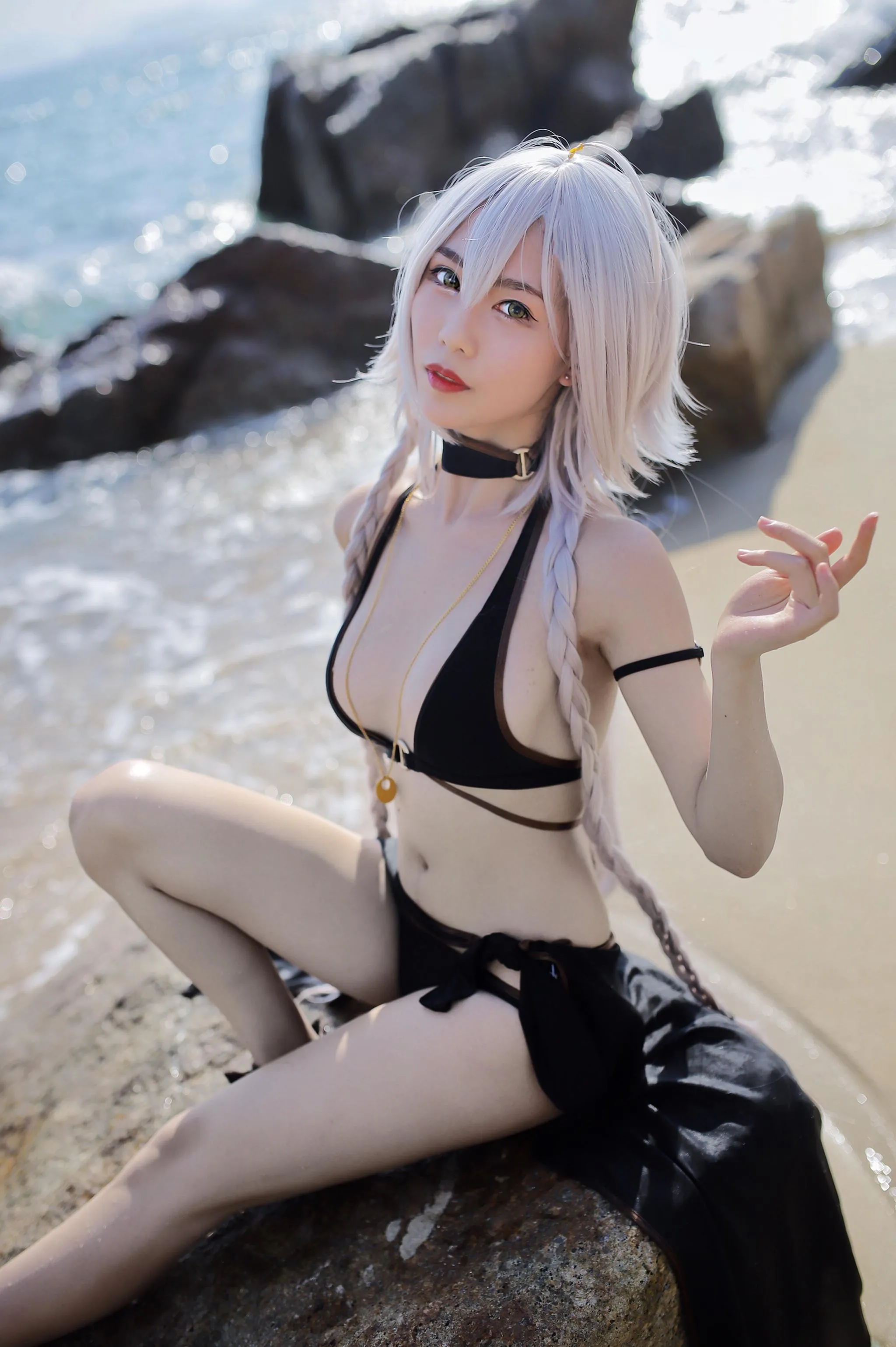 抖娘-利世 – NO.41 黑贞德泳装 [40P]插图9